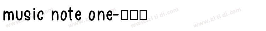 music note one字体转换